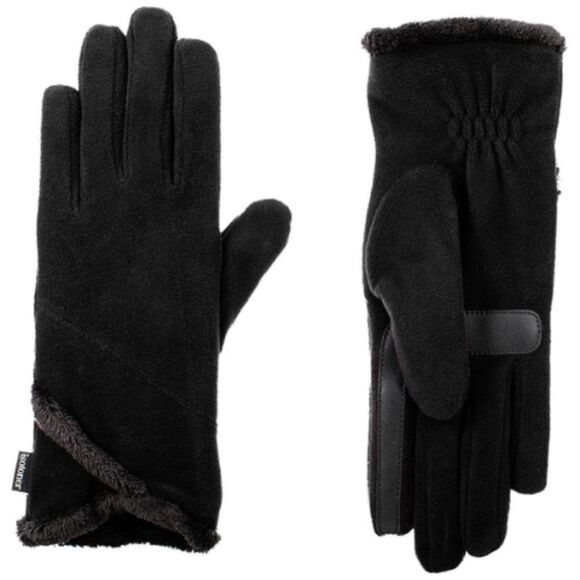 Isotoner Women Lined Recycled Stretch Fleece Water Repellant Gloves One … - Picture 1 of 8